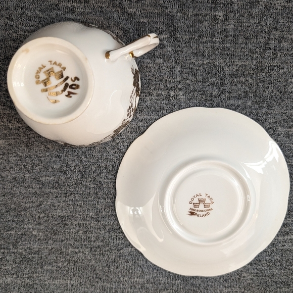 3/$30 | Royal Tara, Gold Leaves Cup and Saucer Set, Made in Ireland - Picture 3 of 3